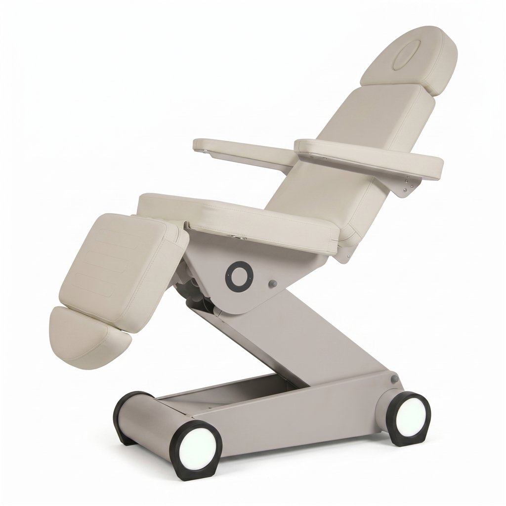 Weelko B-Light Grey Electric Treatment Table with Four Motors and LED